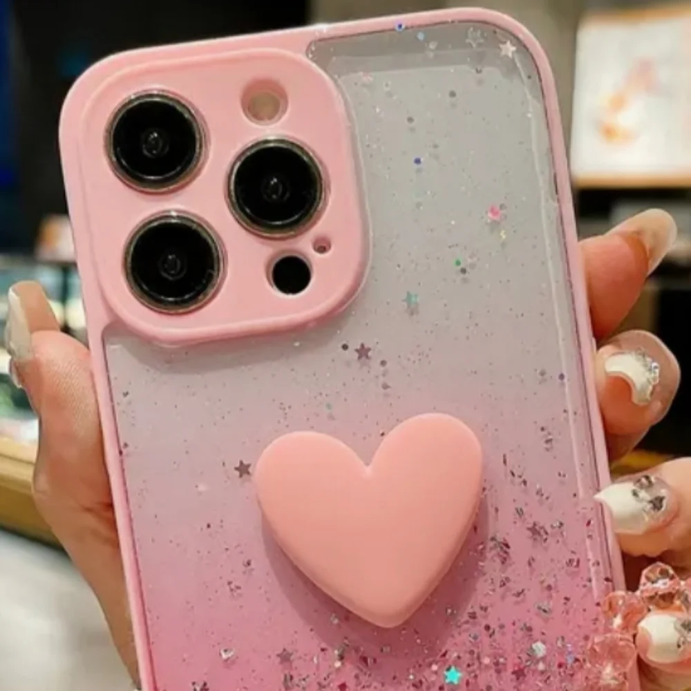 Brand new Apple IPhone 15 Pro Max Glitter Clear Soft  Silicone Phone case